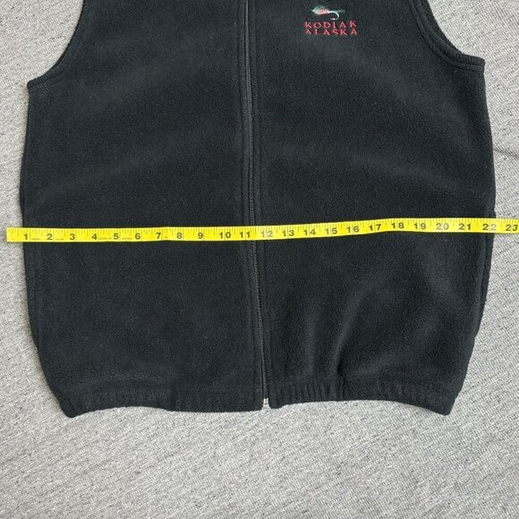 Kodiak Alaska Men's Fleece Vest Full zip-up Black Made in USA Size M - Picture 7 of 11